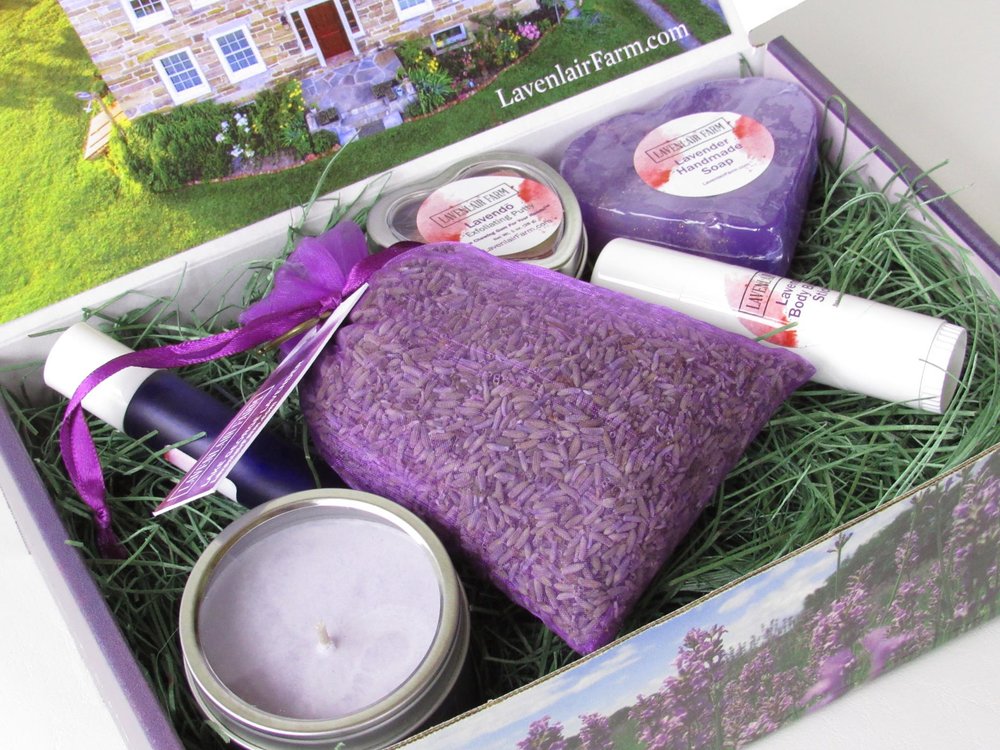 lavender plant gift basket Luxe Lavender Gift Box